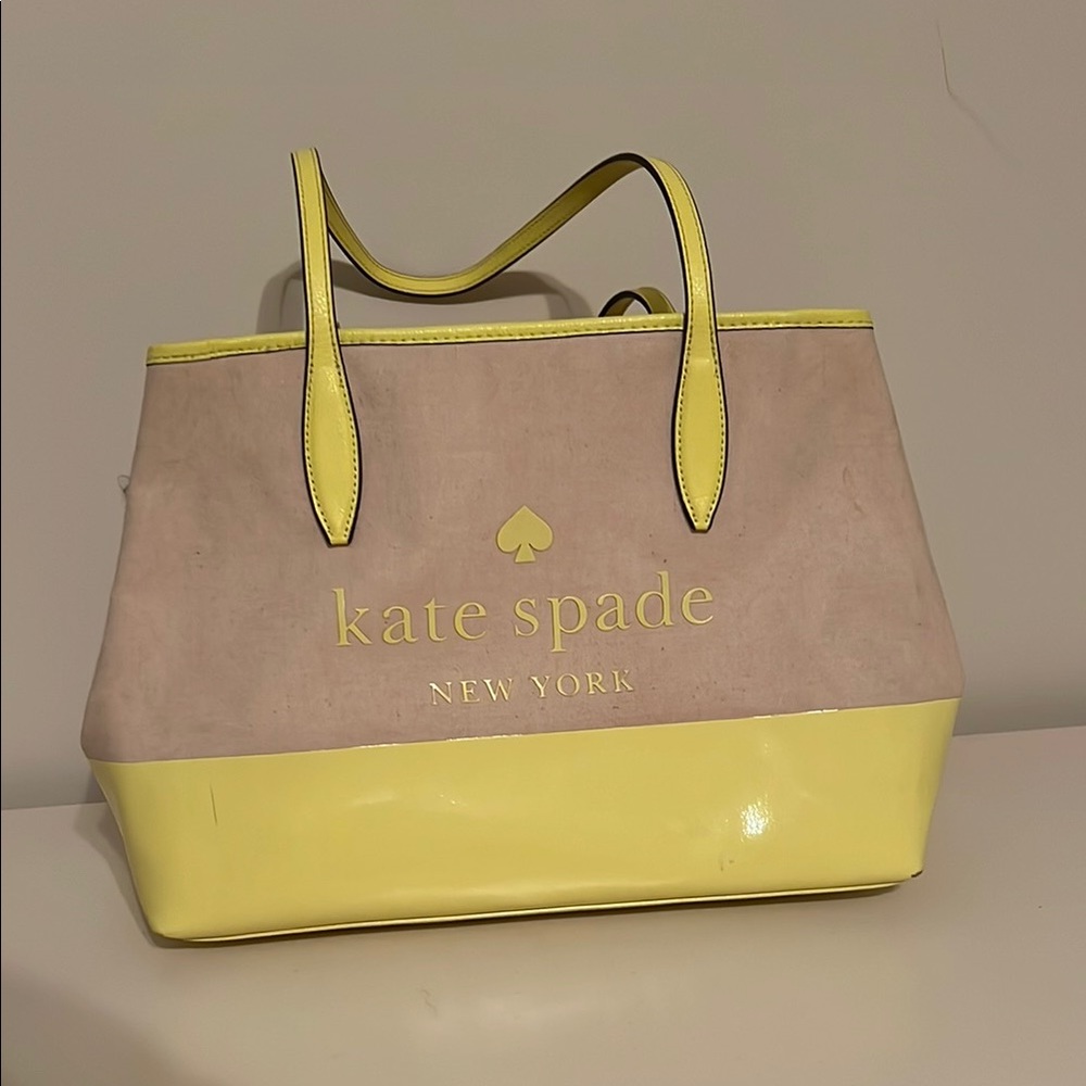 Kate Spade Yellow and Tan Structured Tote